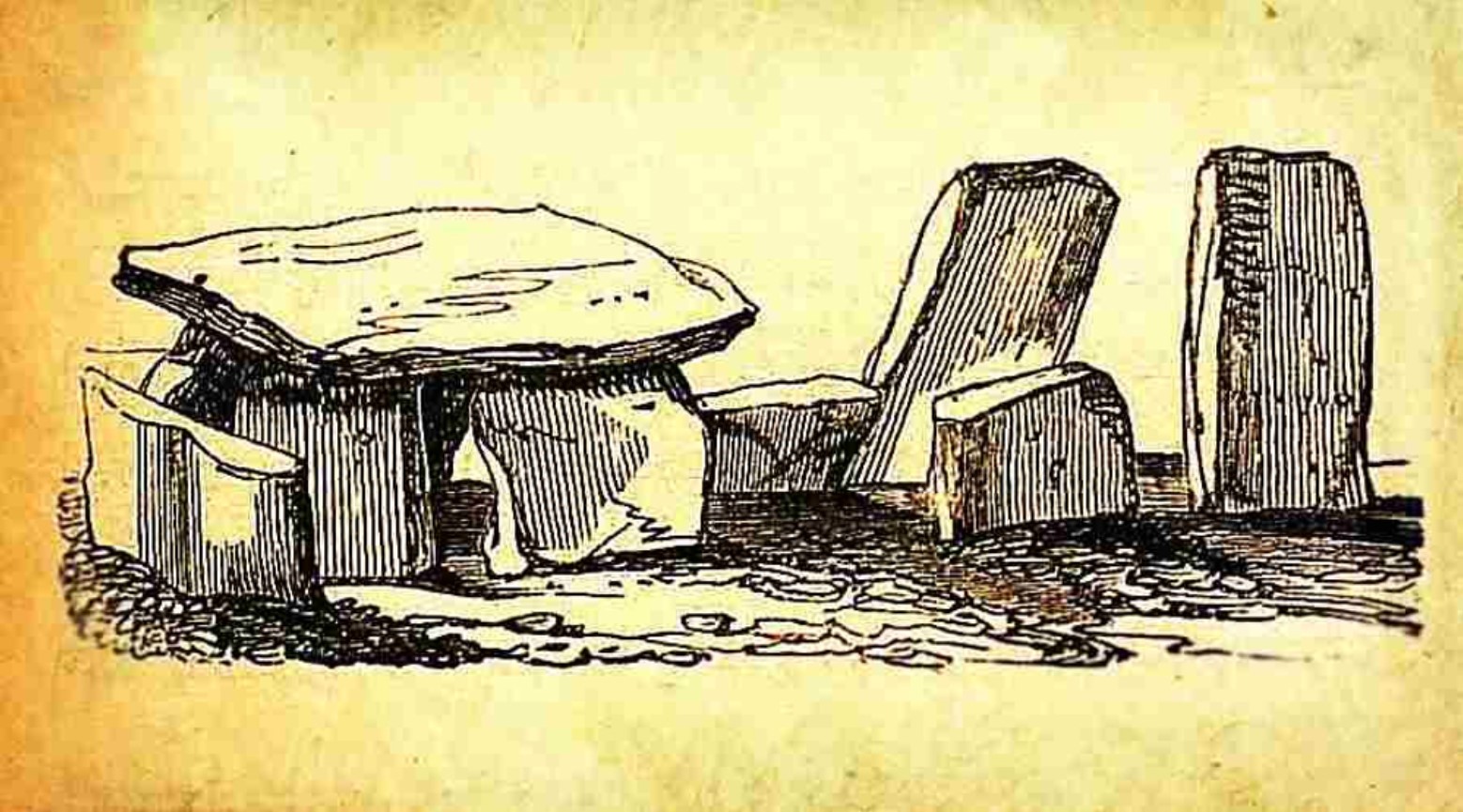 Drawing of the Altóir na Gréine tomb from “Rambles in the South of Ireland During the Year of 1838” by Georgiana Chatterton