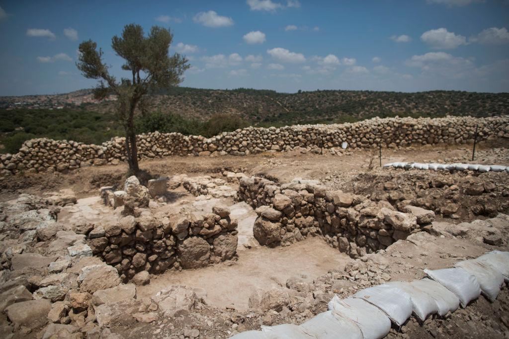 The remains of what is thought to be a royal storeroom, one of two royal public buildings that were found during an archaeological excavation in what is believed to be the Kingdom of Judah