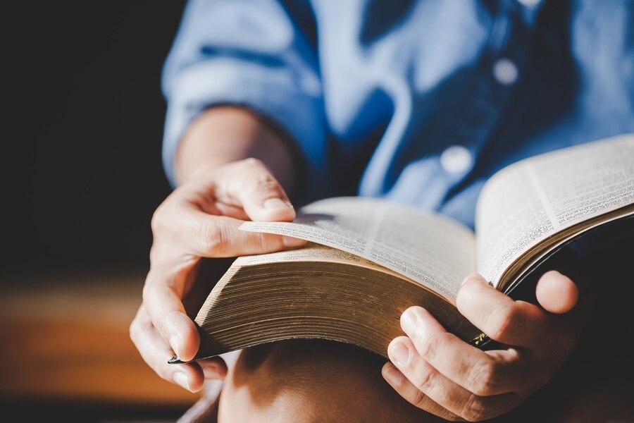 Man reading the Bible