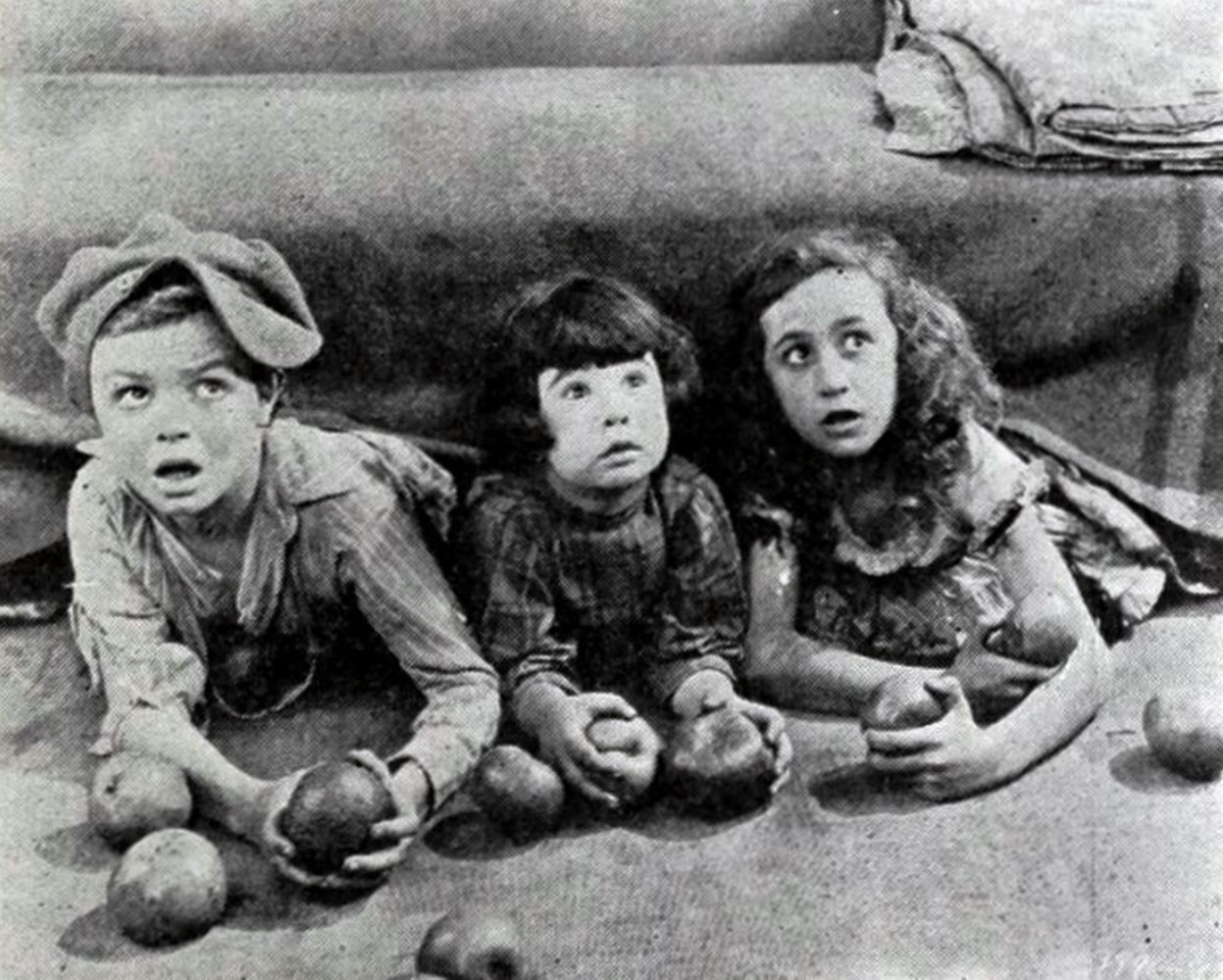 Diana Serra Cary, “Baby Peggy” alongside her costars in “The Family Secret” in 1924