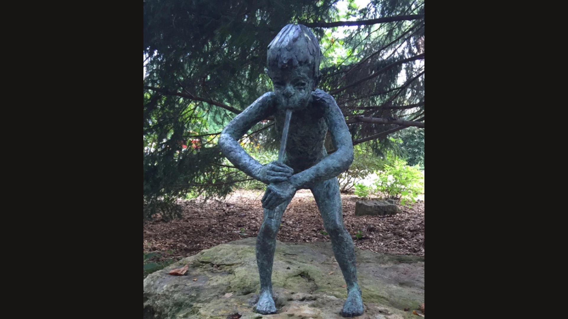 Pan statue in its rightful place in the Belvedere Park