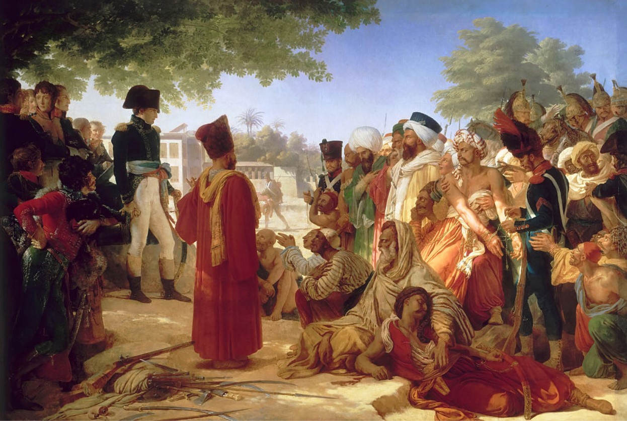 Napoleon Bonaparte Pardoning the Rebels at Cairo, 23rd October 1798. Found in the collection of Musée de l'Histoire de France, Château de Versailles