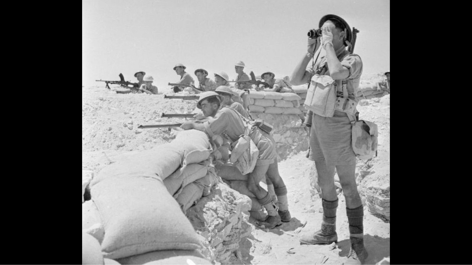British infantry near El Alamein during the First Battle of El Alamein, 17 July 1942