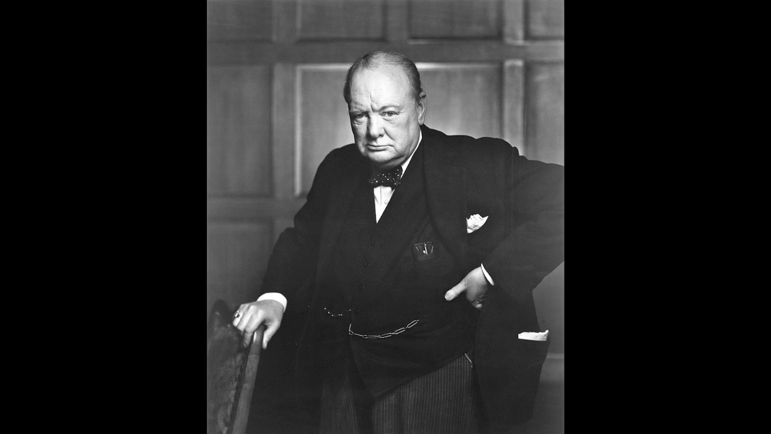 Winston Churchill poses for a photograph