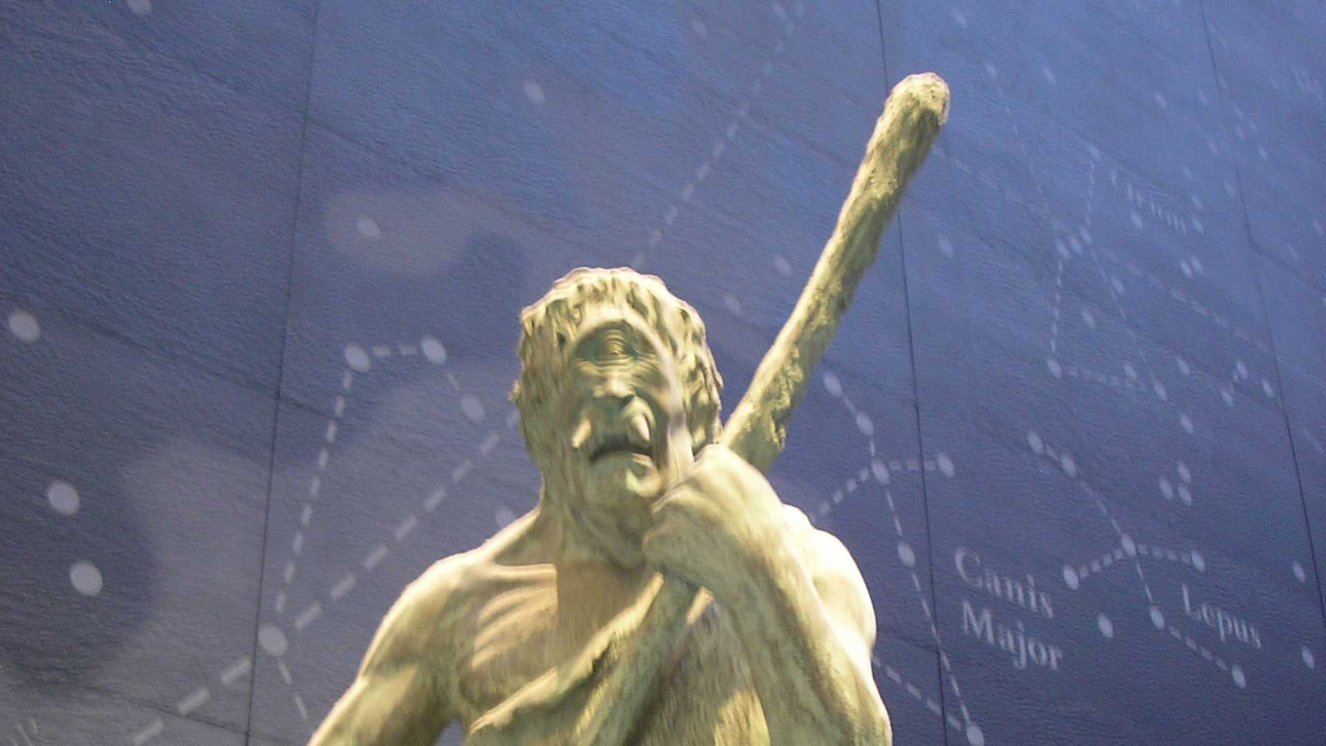 A statue of the Cyclops.