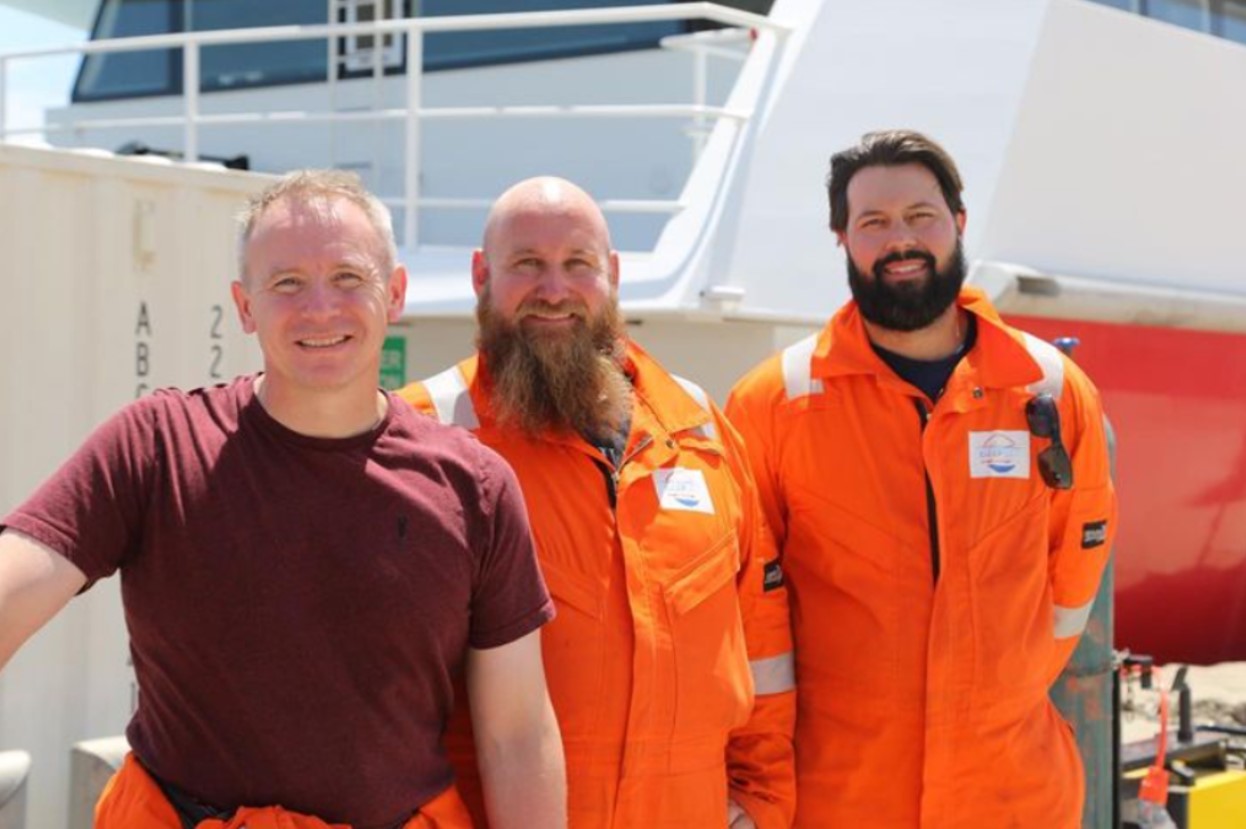 Members of the Deep Sea Vision crew, including Tony Romero