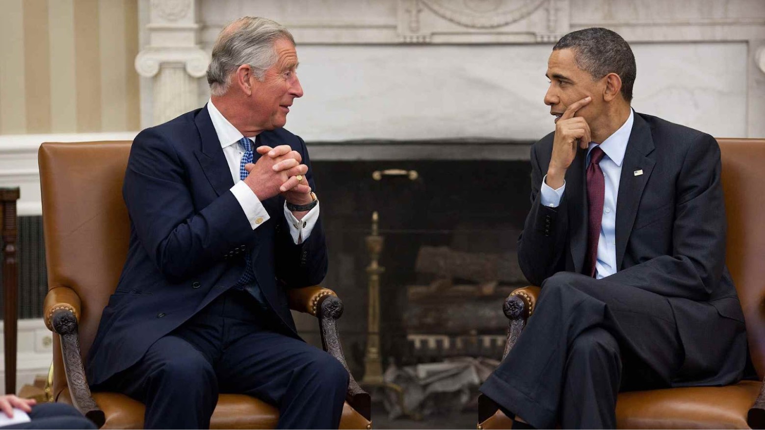 Prince Charles meeting Barrack Obama.