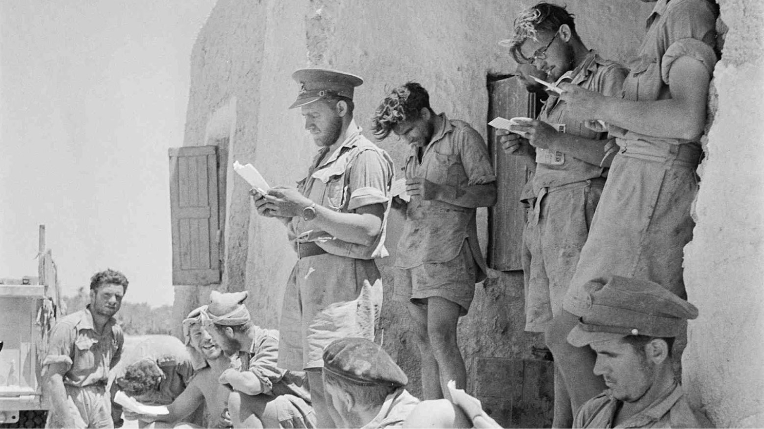 A group photo of members in the Long Range Desert Group.