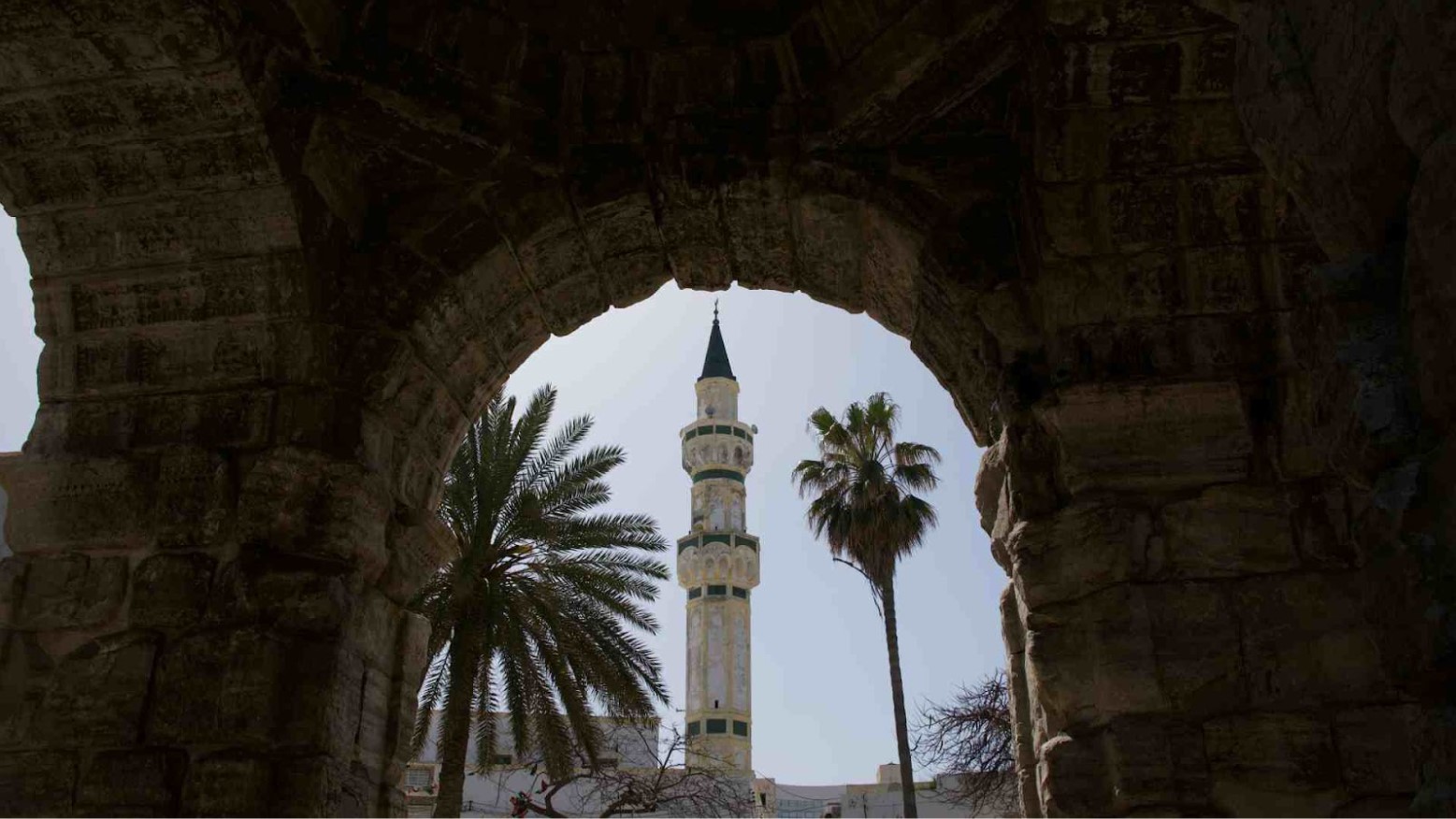 A photograph of a tower in Libya.