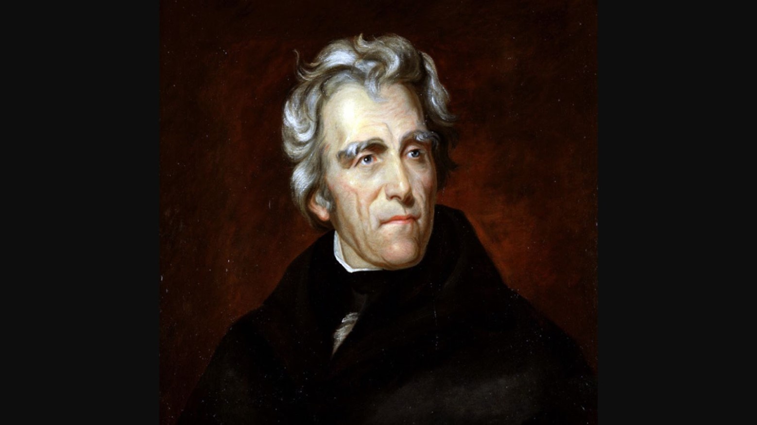 Painting of Jackson based on an 1824 portrait, c. 1857, attributed to Thomas Sully, now housed at the U. S. Senate Collection