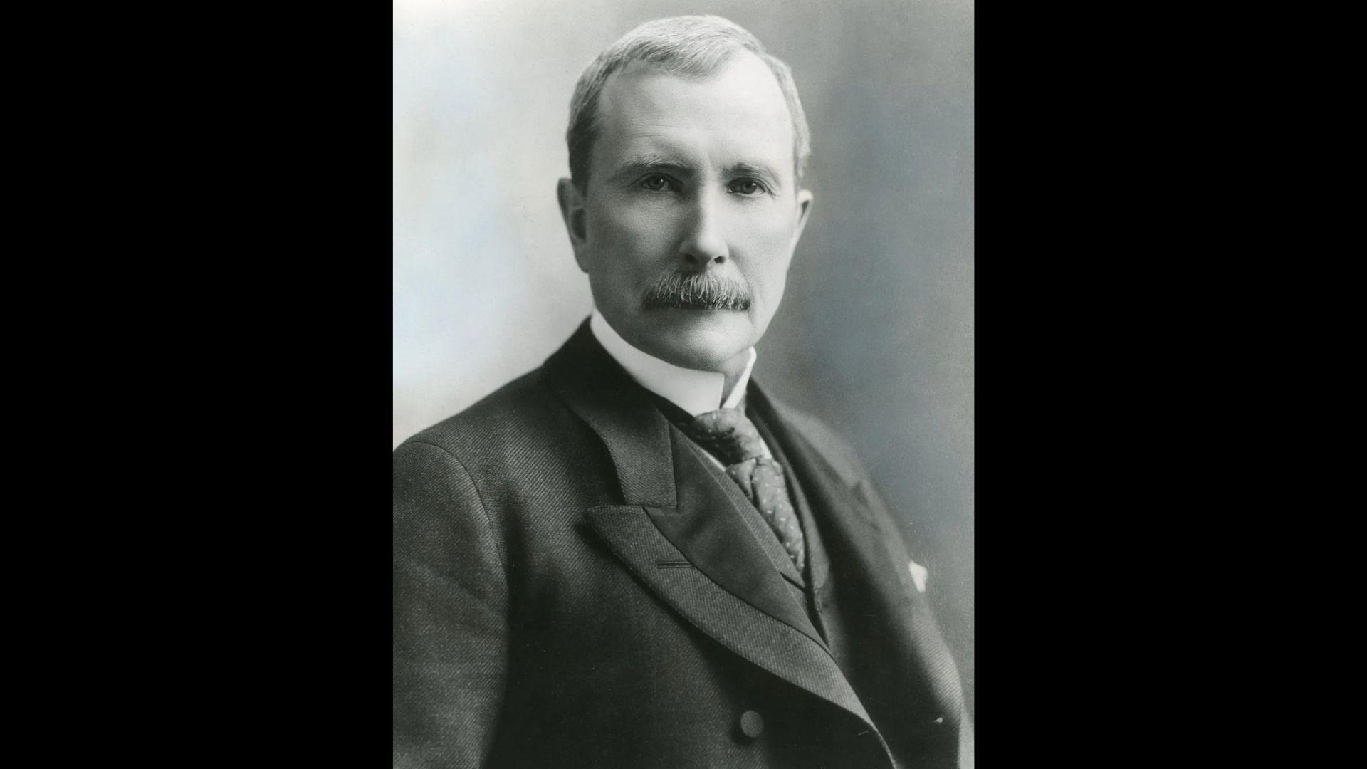 Black and white photograph of John D. Rockefeller