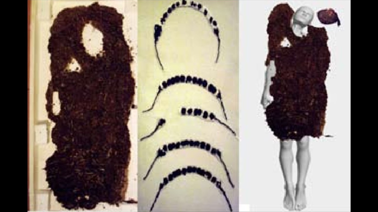 Photograph of the clothing and jewelry on the body of Aebuita