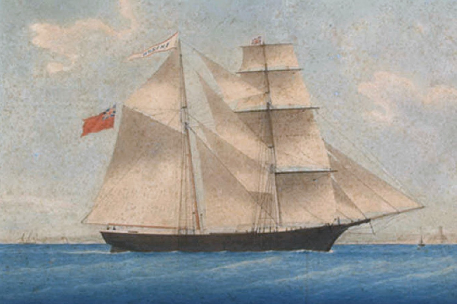 A painting depicting the Mary Celeste ship