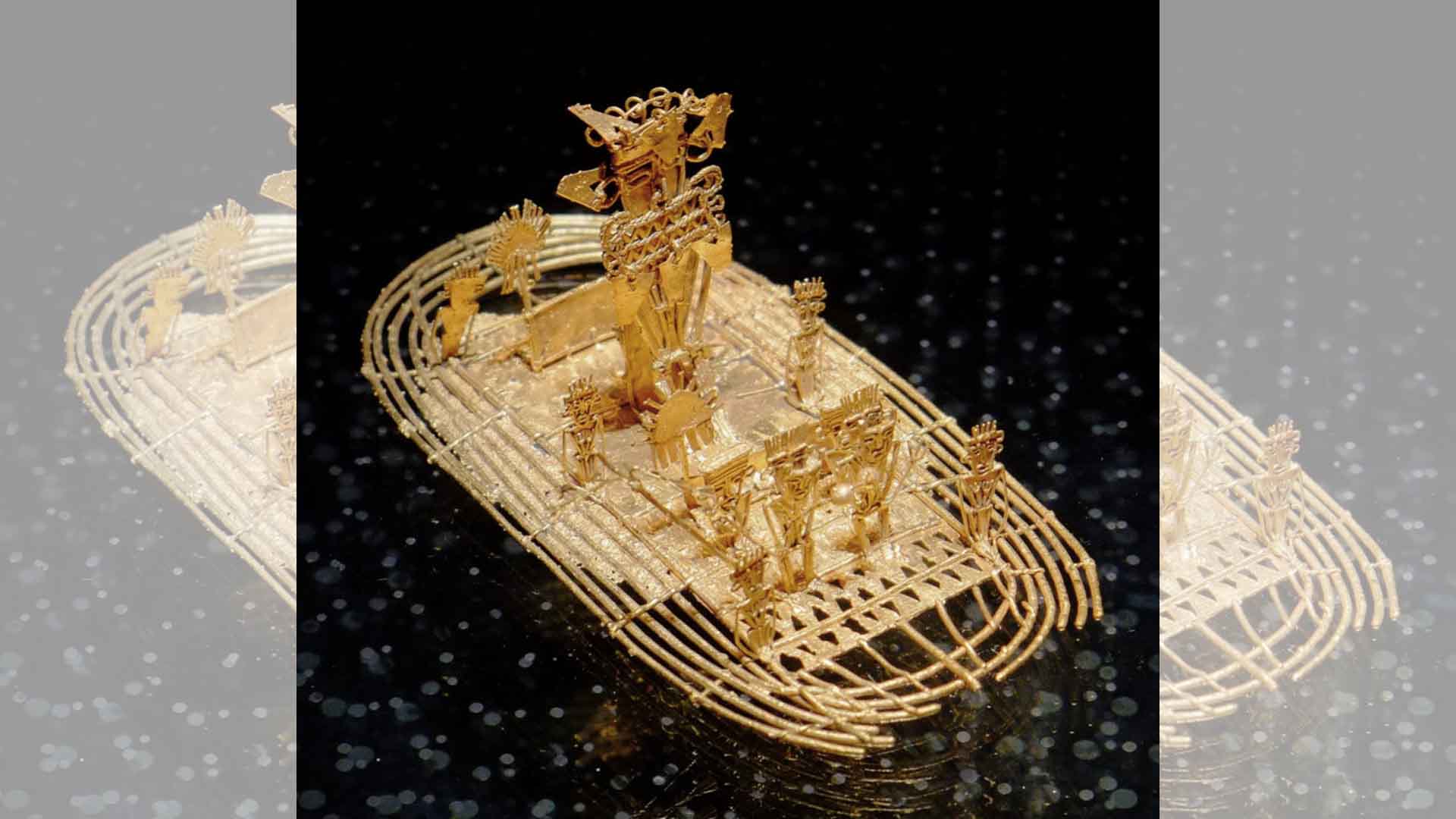 Muisca Raft cast in gold