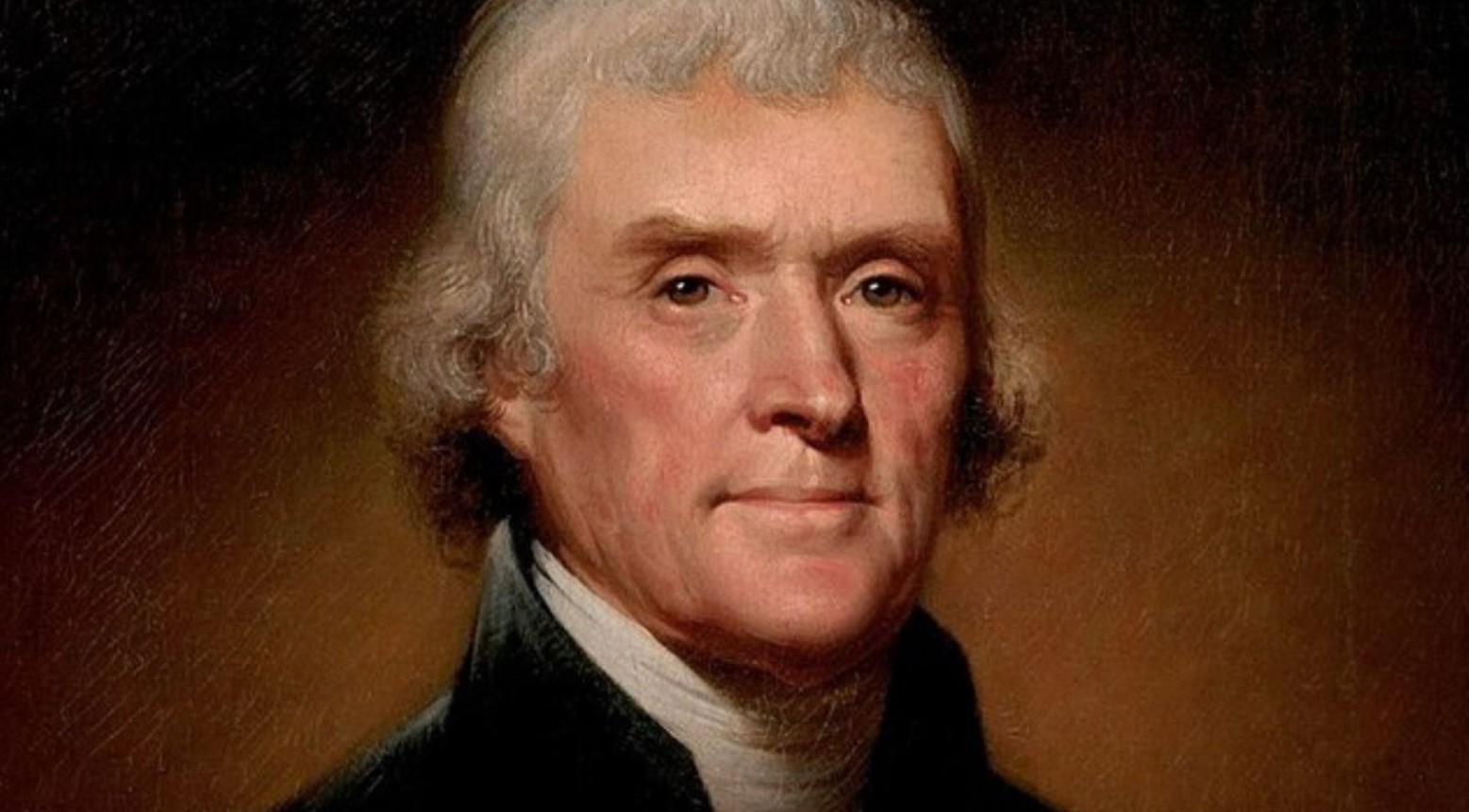 A portrait of Thomas Jefferson.