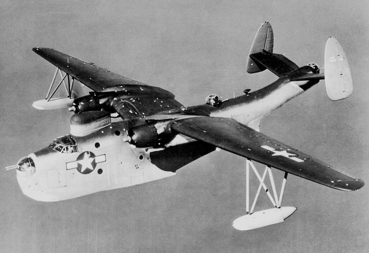 An image of the PBM Mariner mid-flight