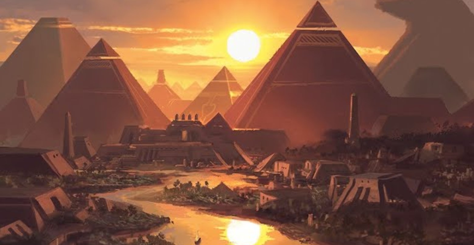 Digital illustration of Ancient Egypt during the height of its civilization