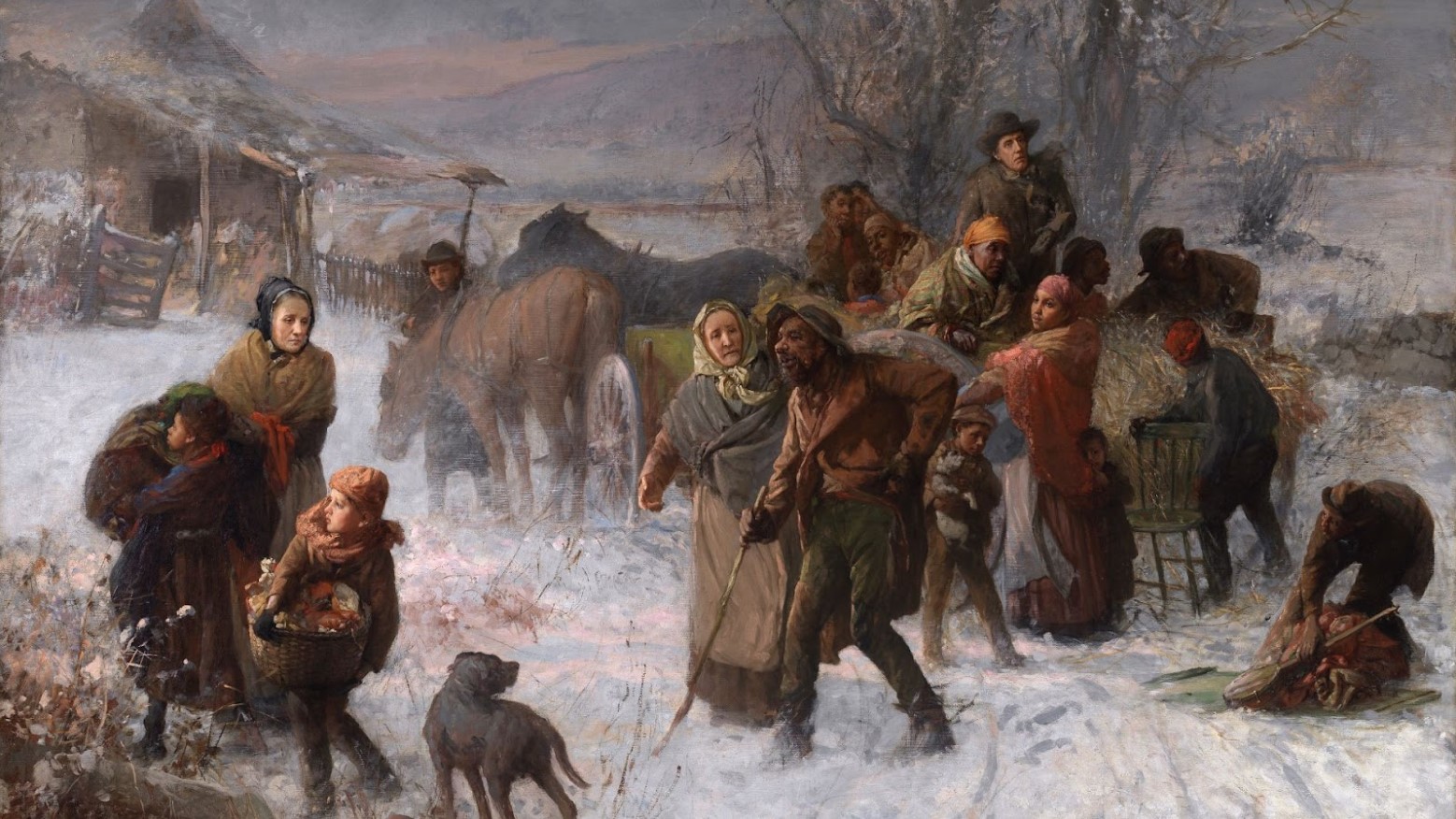 An 1893 painting by Charles T. Webber of the Underground Railroad.