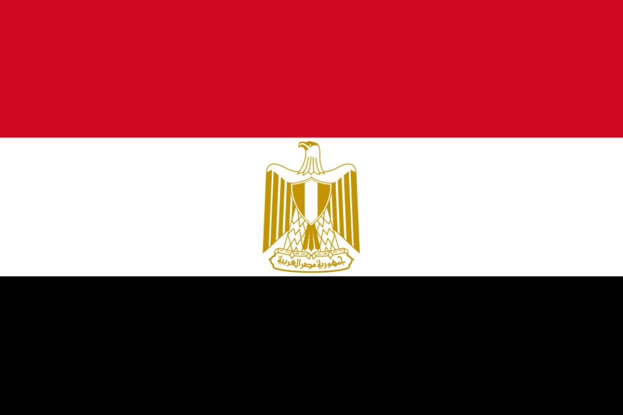 The official flag of Egypt