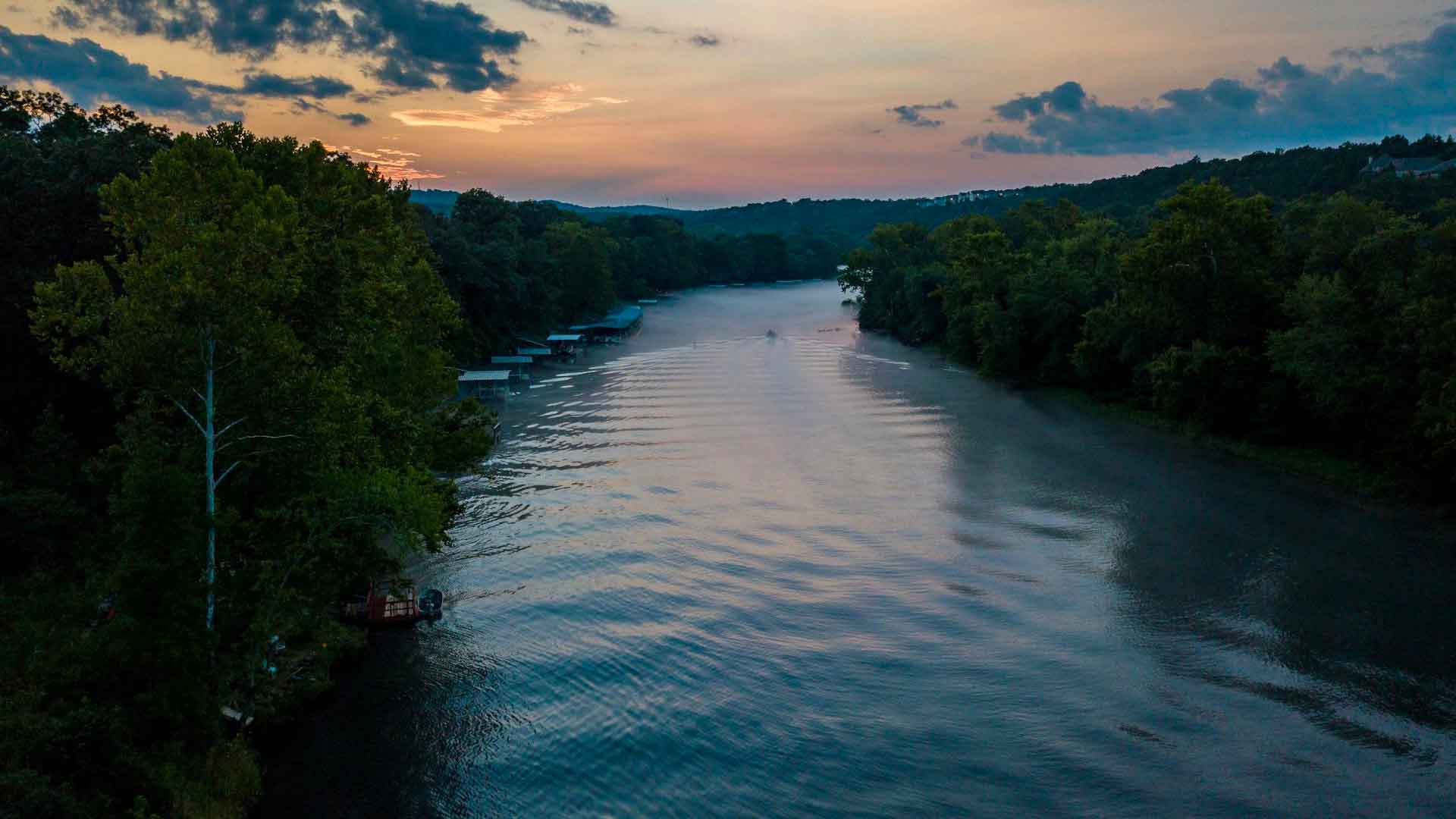 Aerial image of the Missouri River