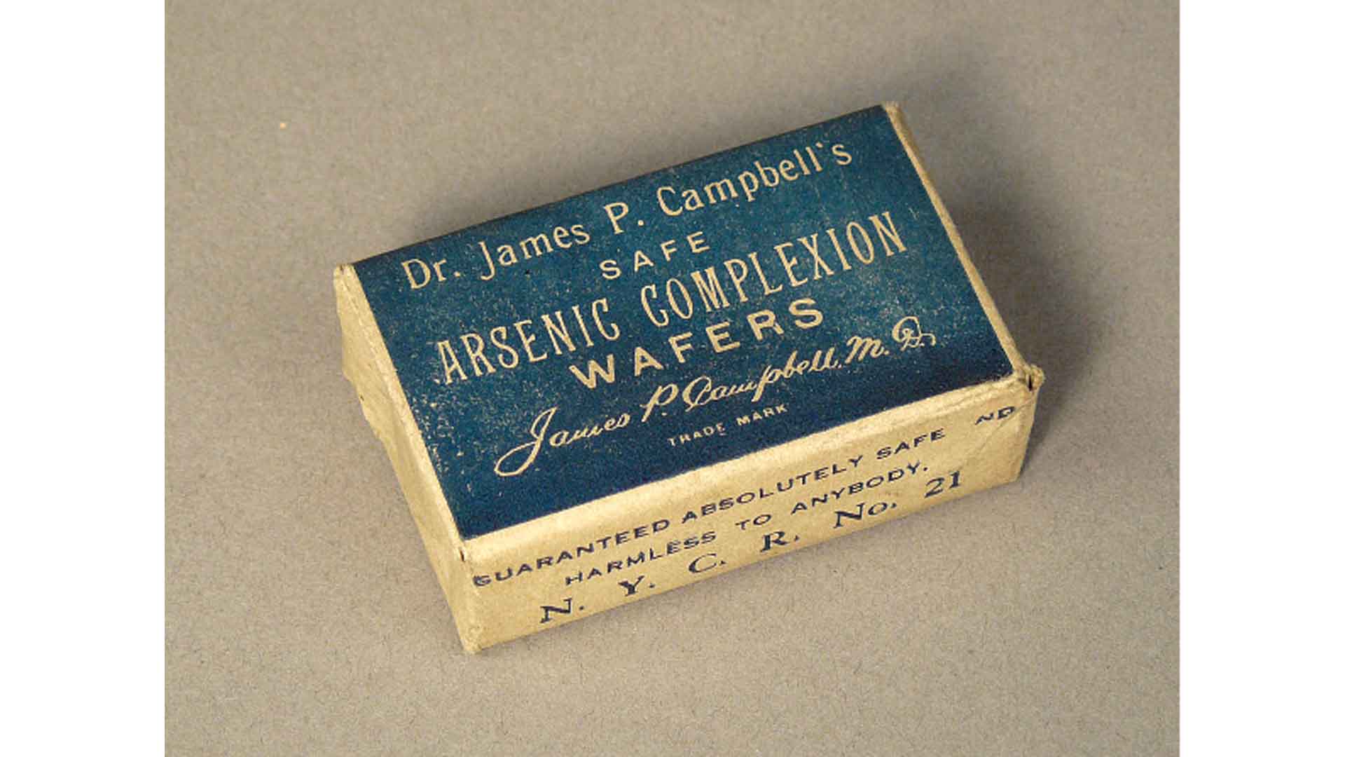 Box of Dr. James P. Campbell's Safe Arsenic Complexion Wafers