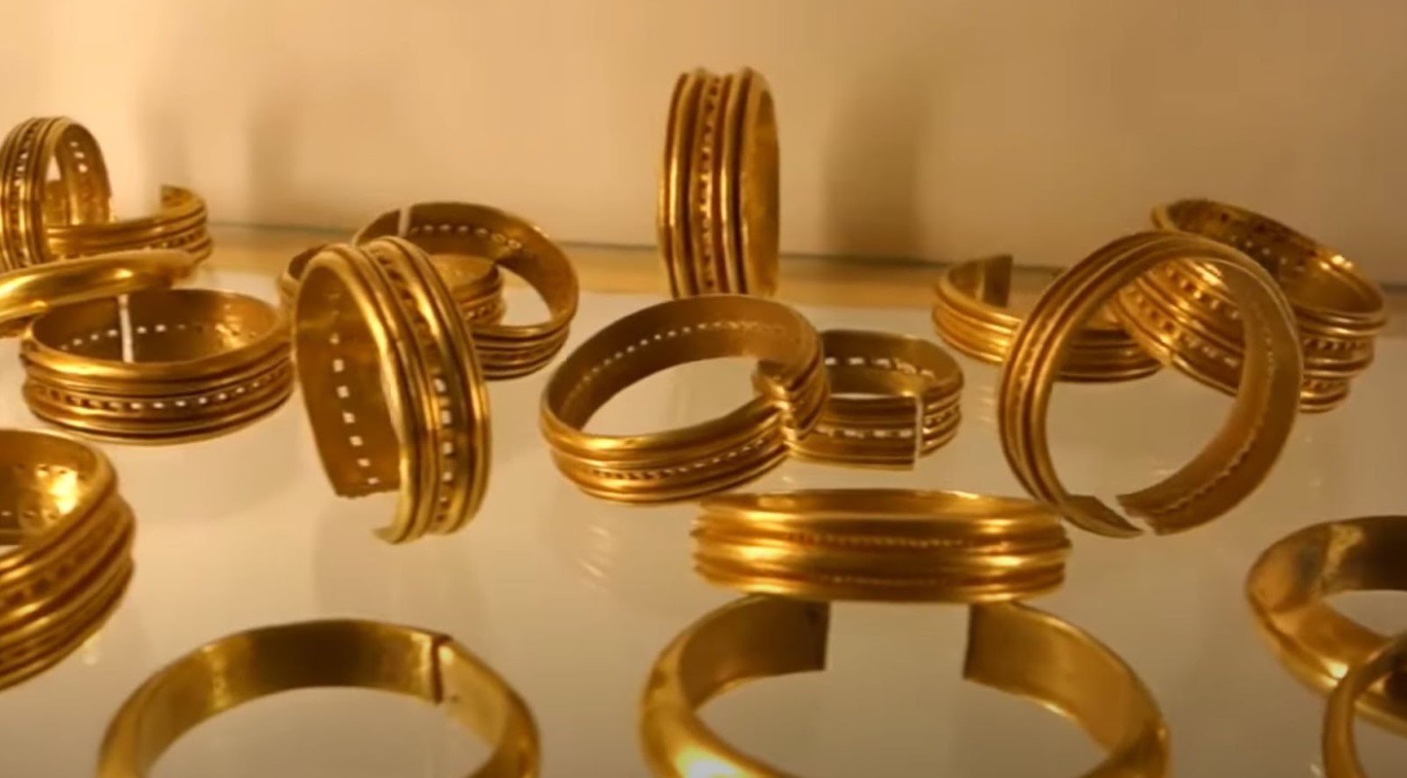 The gold bracelets from the Treasure of Villena collection.