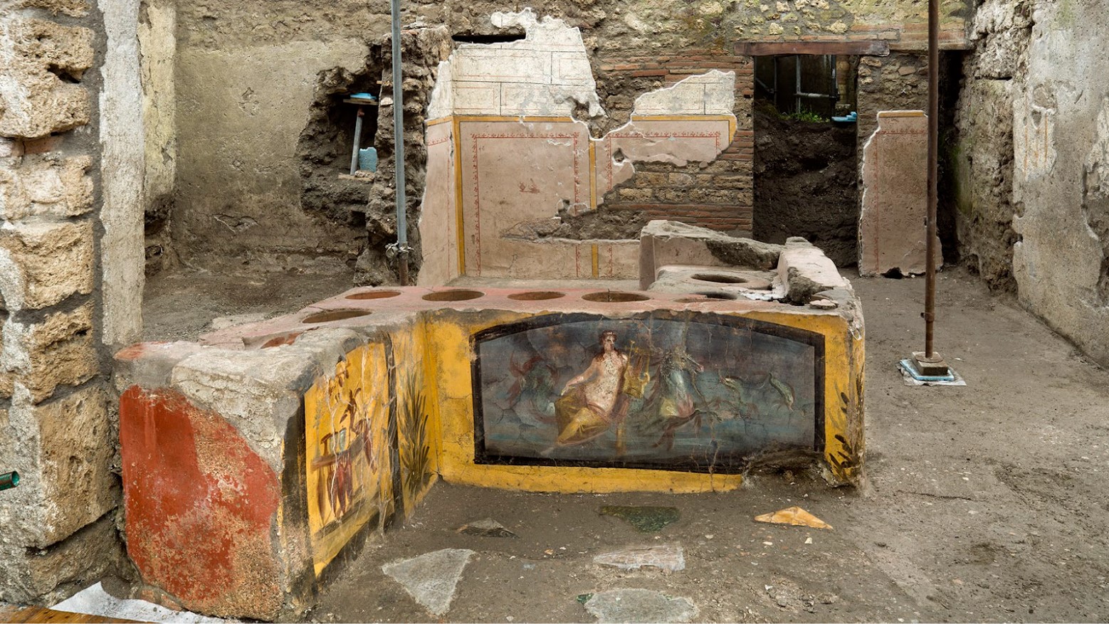 Paintings found in a home in Pompeii
