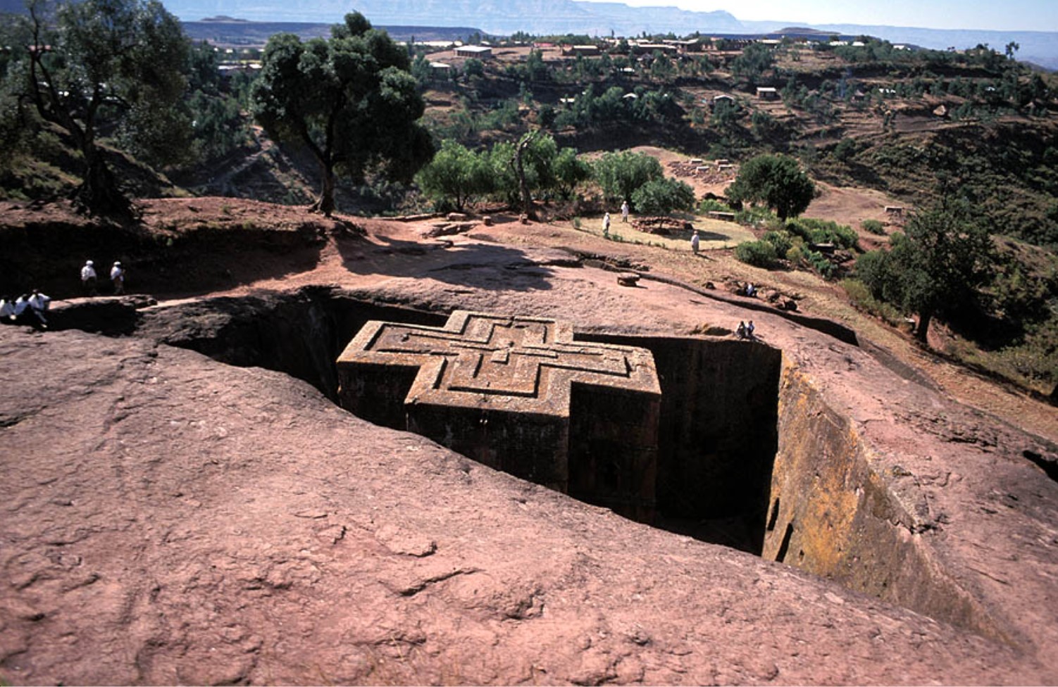 An image of the Church of Saint George in Lalibela, Ethiopia