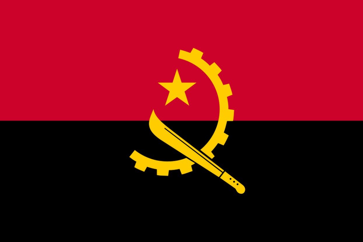 The official flag of Angola