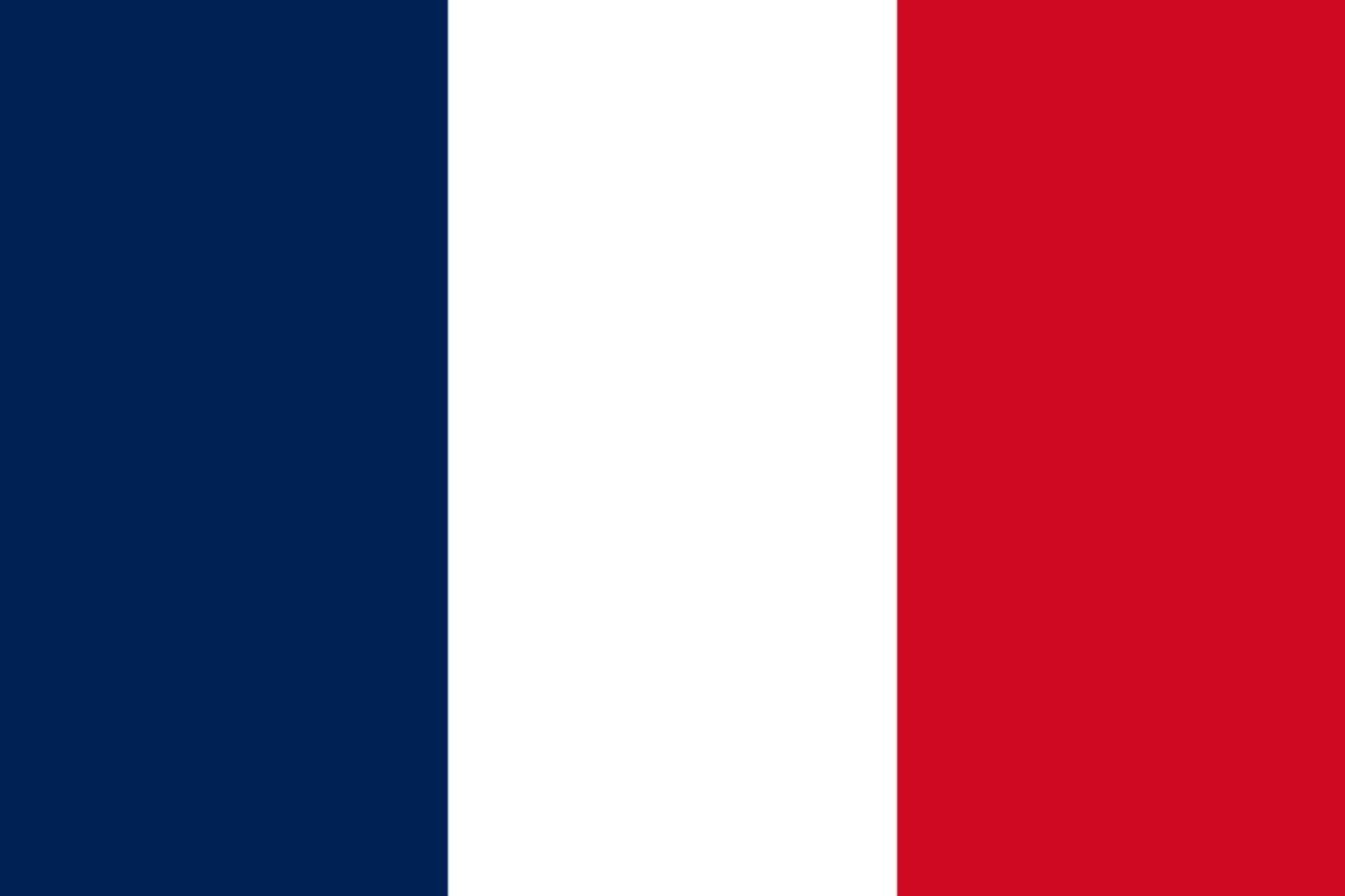 The official flag of France