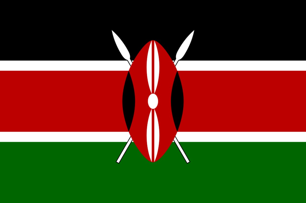 The official flag of Kenya