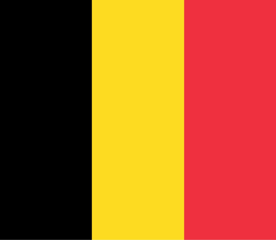 The official flag of Belgium