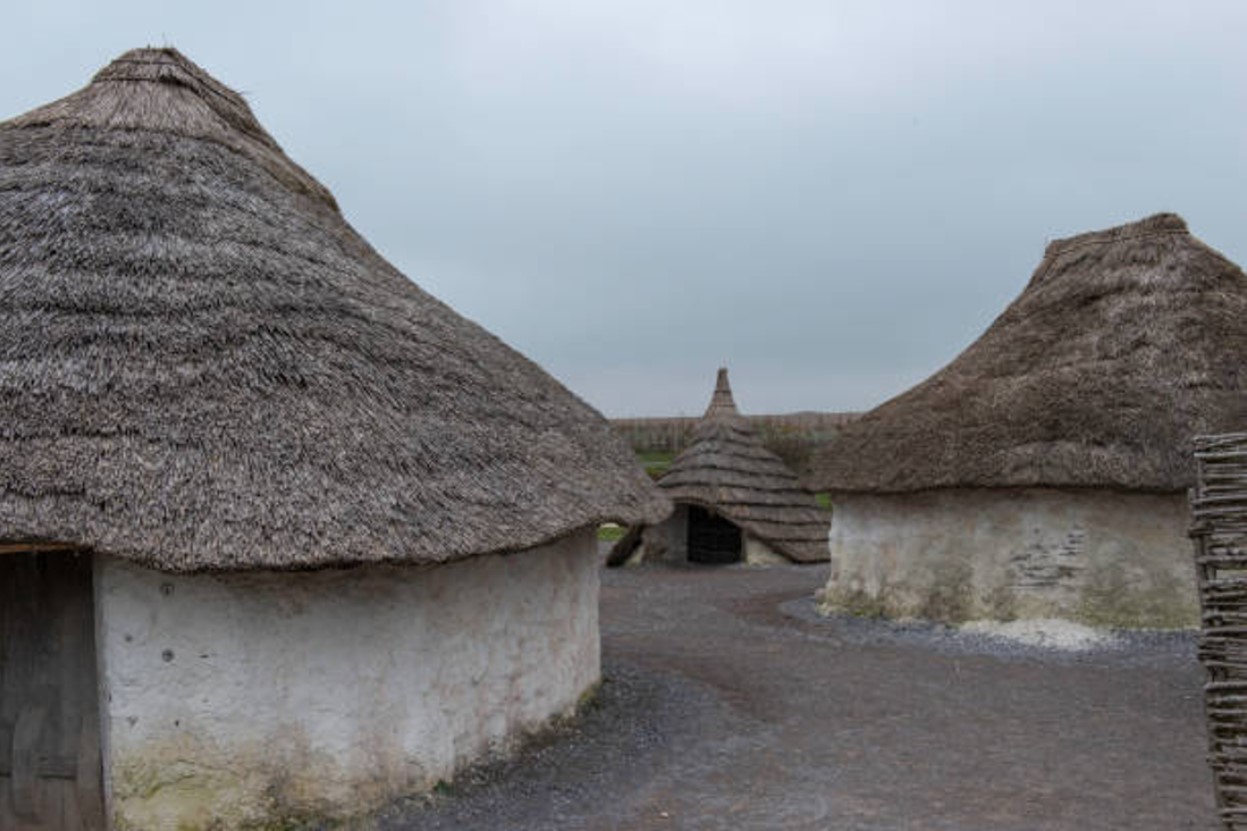 Examples of what roundhouses would have looked like during the Bronze Age
