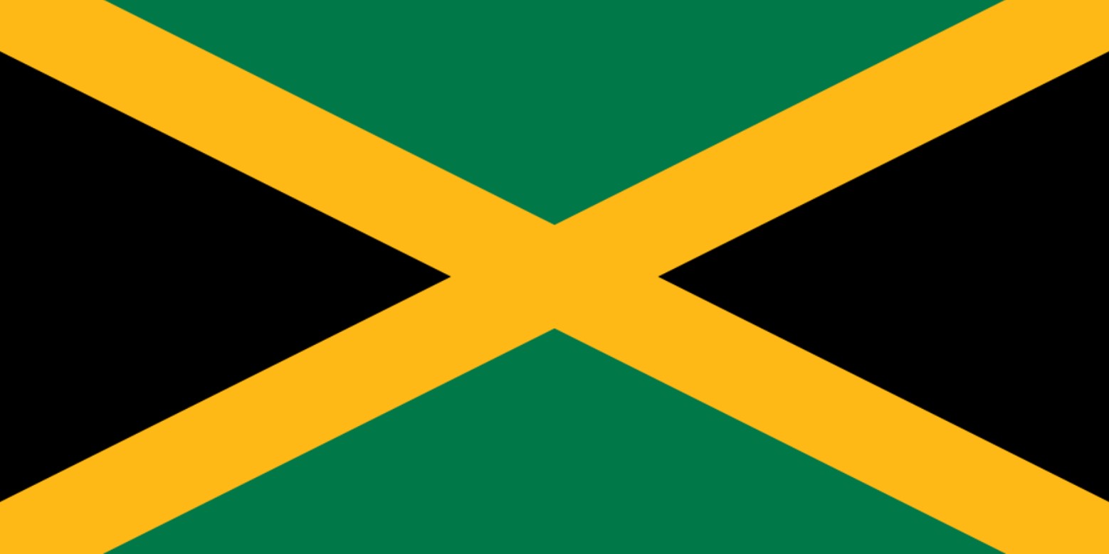 The official flag of Jamaica