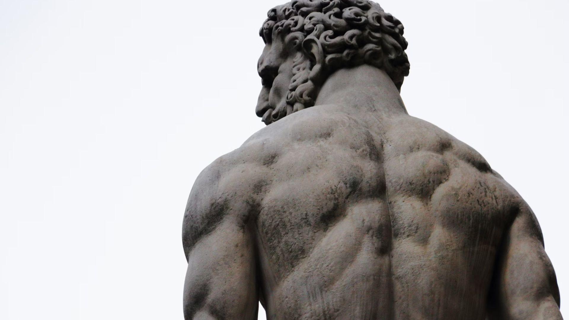 A statue of Zeus.