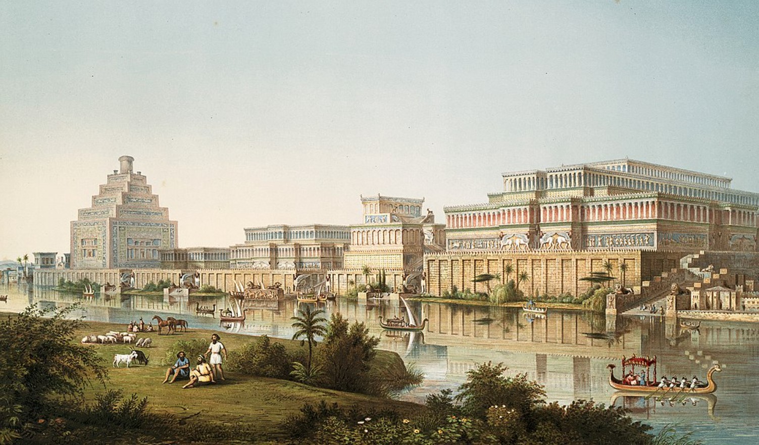An artist's depiction of the Assyrian city of Nineveh