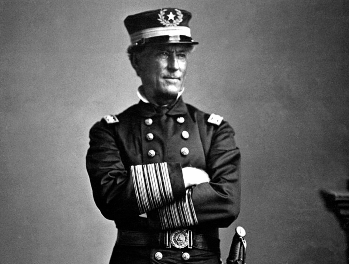 An image of David Farragut, the first admiral of the US Navy