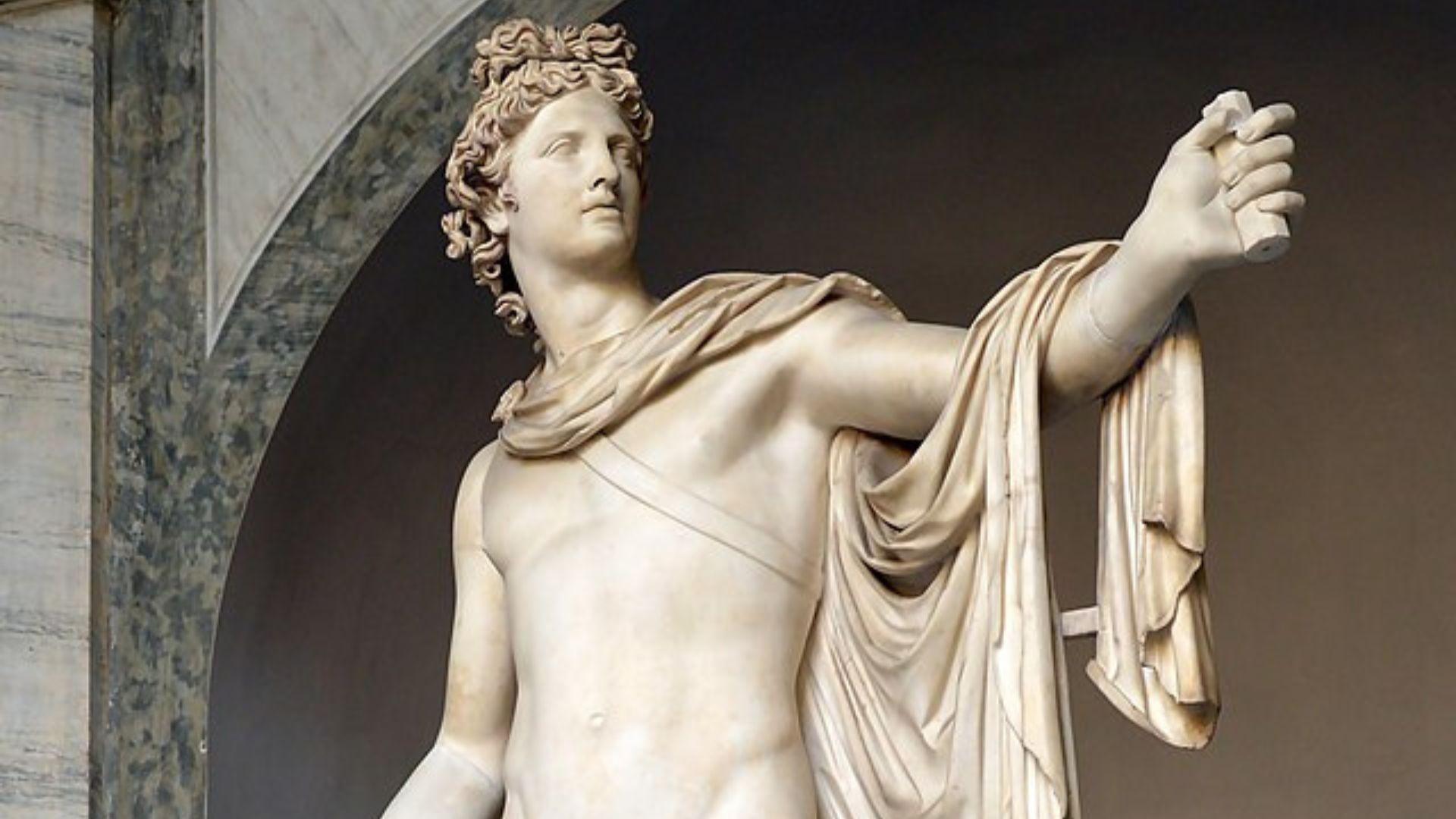 A statue of Apollo.