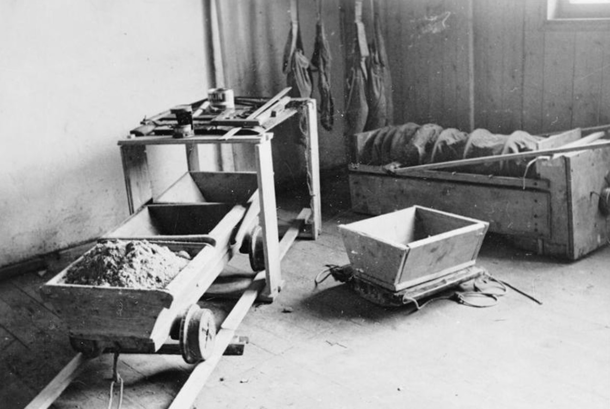 Photograph of one of the three tunnels of the Great Escape in 1943