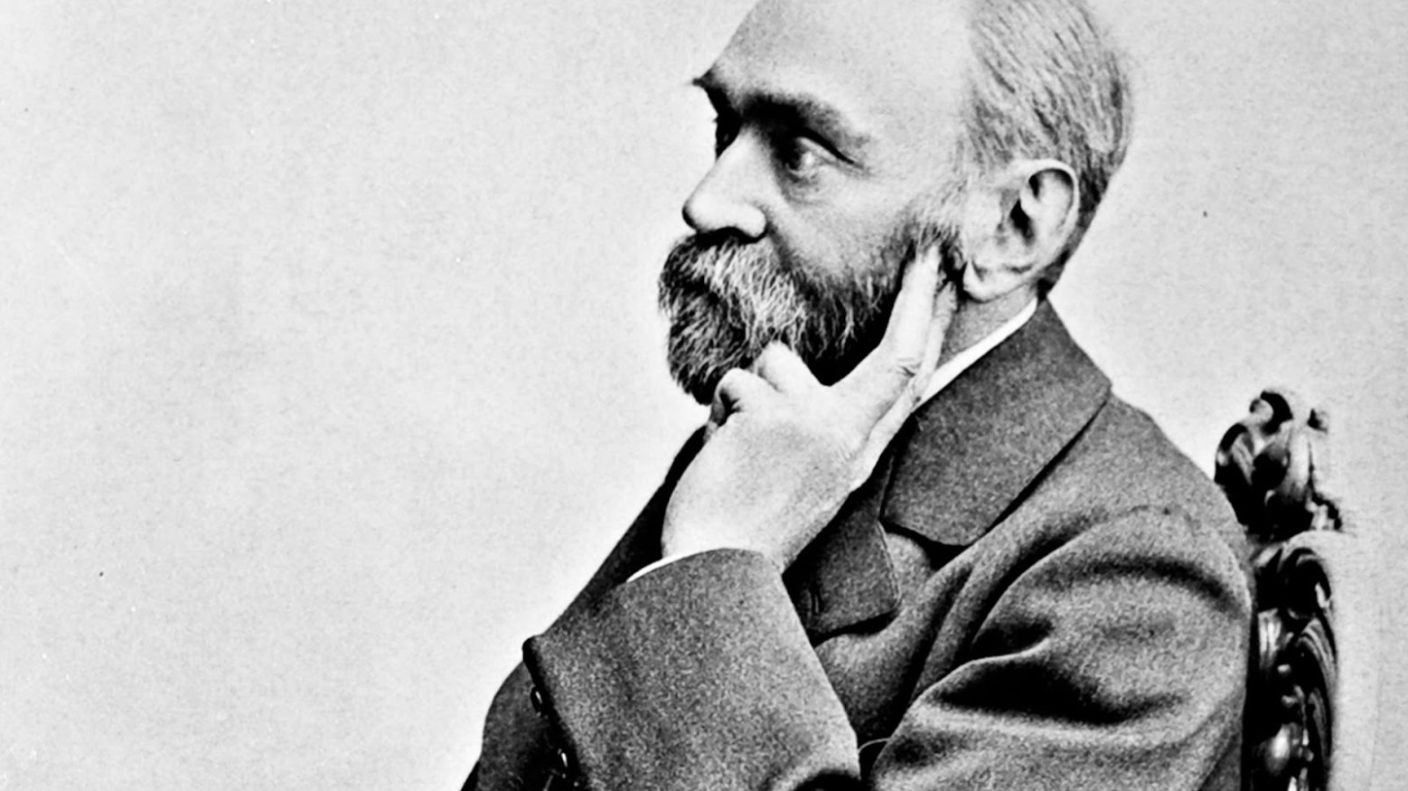 An 1800s-era photograph of Alfred Nobel.