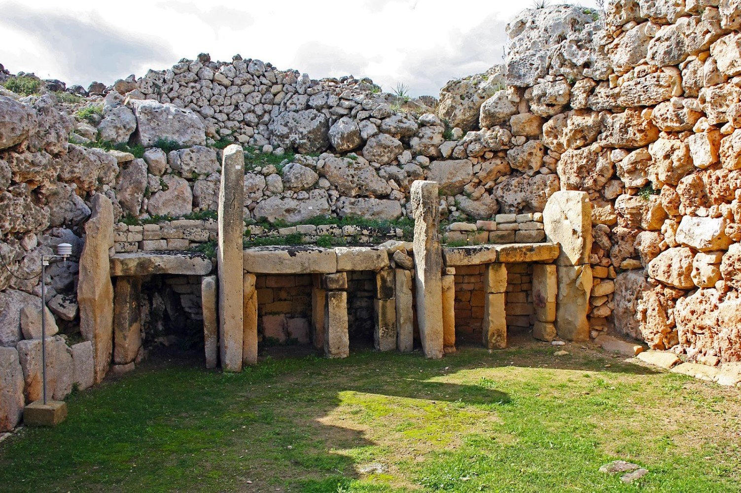 An image of one of the large structures at Malta’s Neolithic Ġgantija Temples