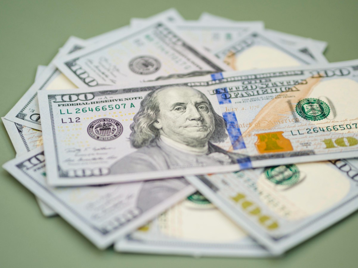 An image of a large amount of American $100 bills