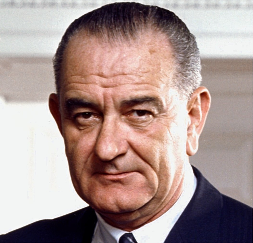 A portrait of former US President Lyndon B. Johnson