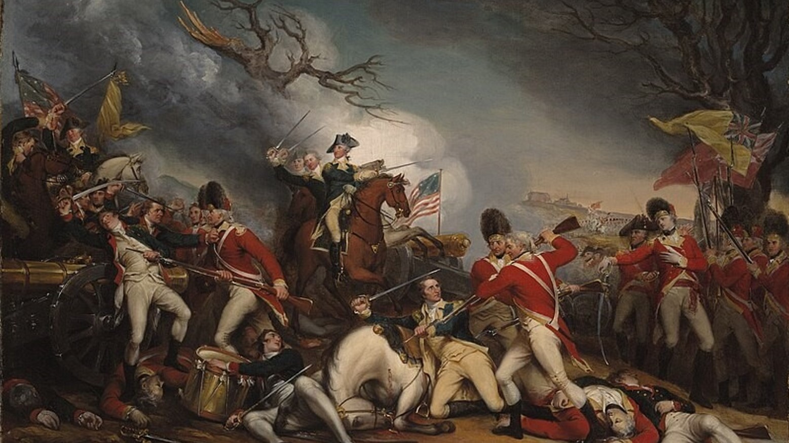 Painting of the Battle of Princeton, Revolutionary War