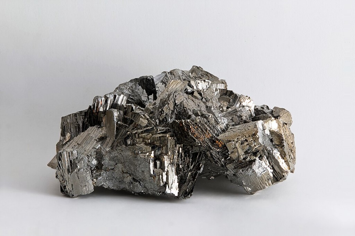 A large piece of Arsenopyrite is pictured on display