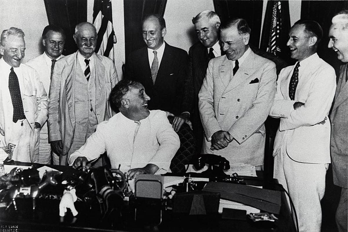 The Banking Act of 1935 was signed by President Roosevelt on August 23, and completed the restructuring of the Federal Reserve and financial system