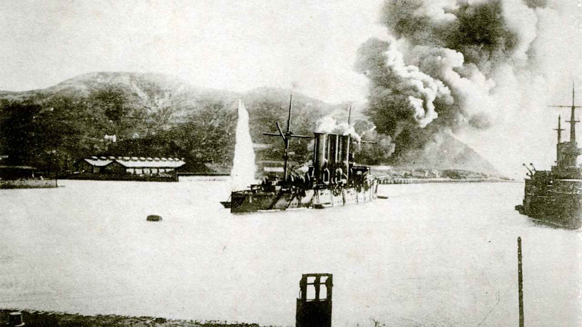 Bombardment during the siege of Port Arthur