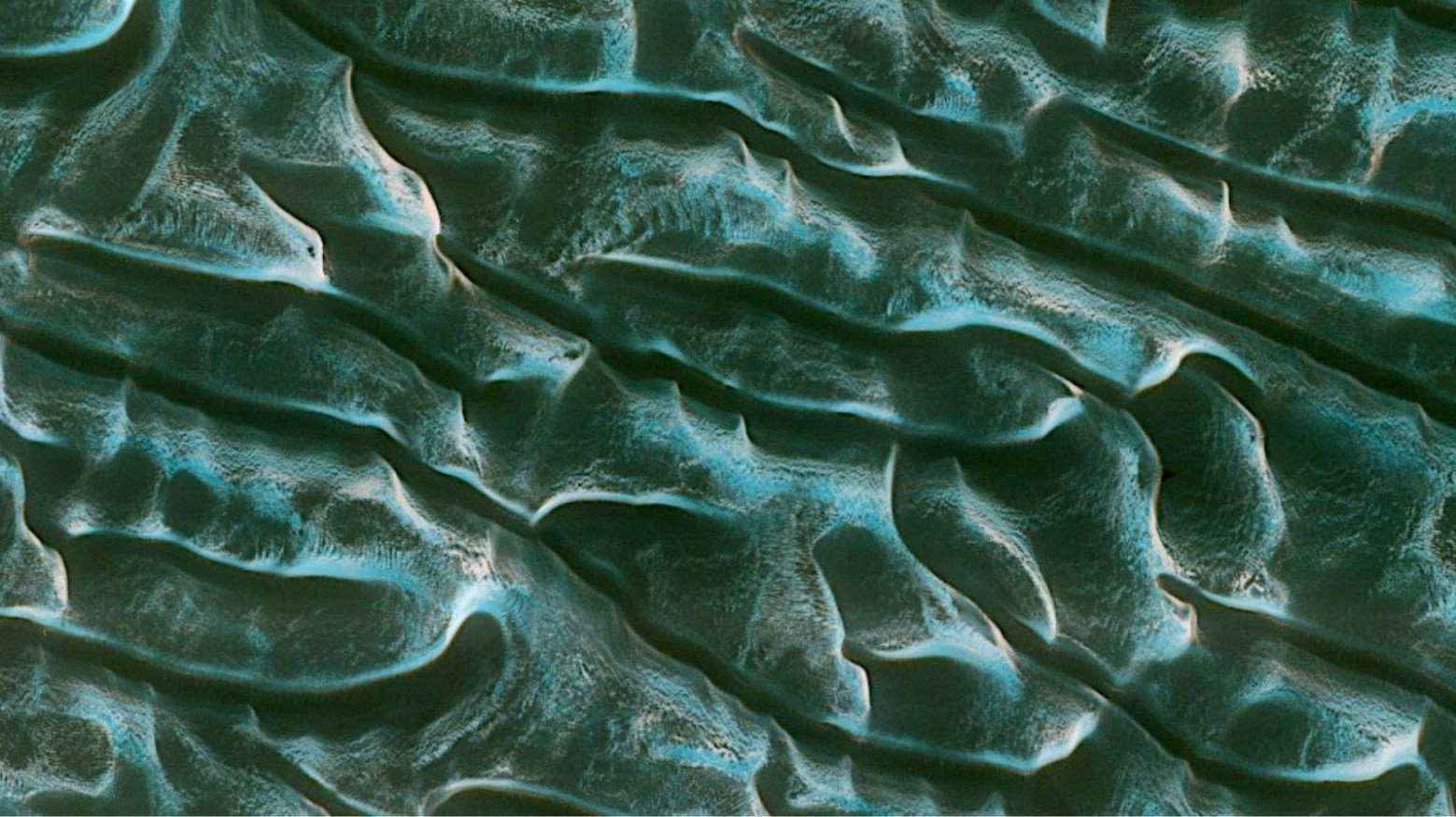 A close-up look at a gypsum source on Mars.