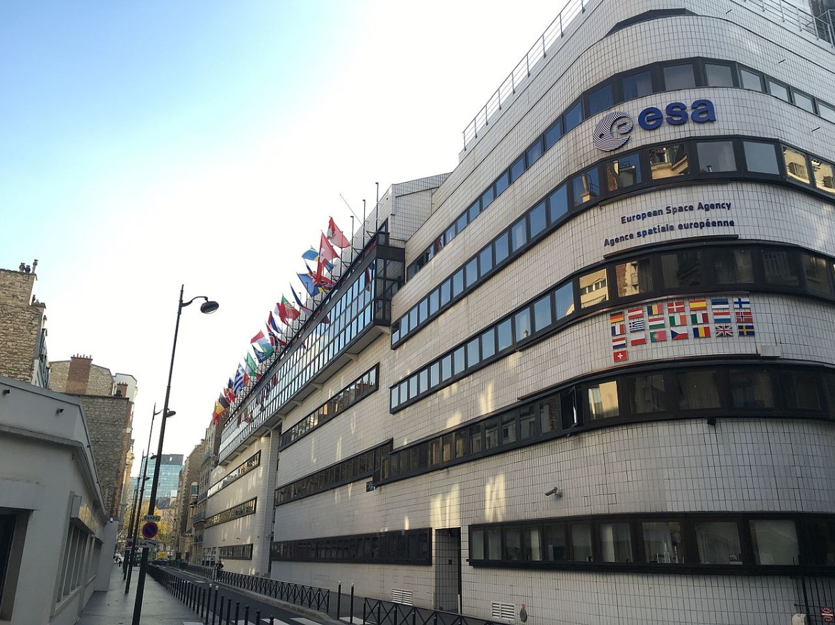 An image of the European Space Agency building in Spain