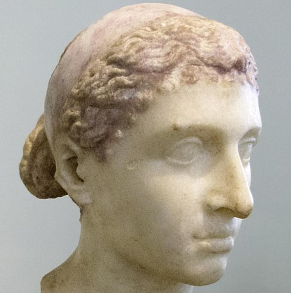 A bust of the Egyptian Queen Cleopatra